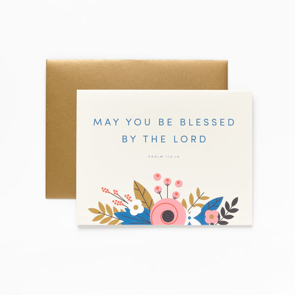 Be Blessed, Floral Greeting Card