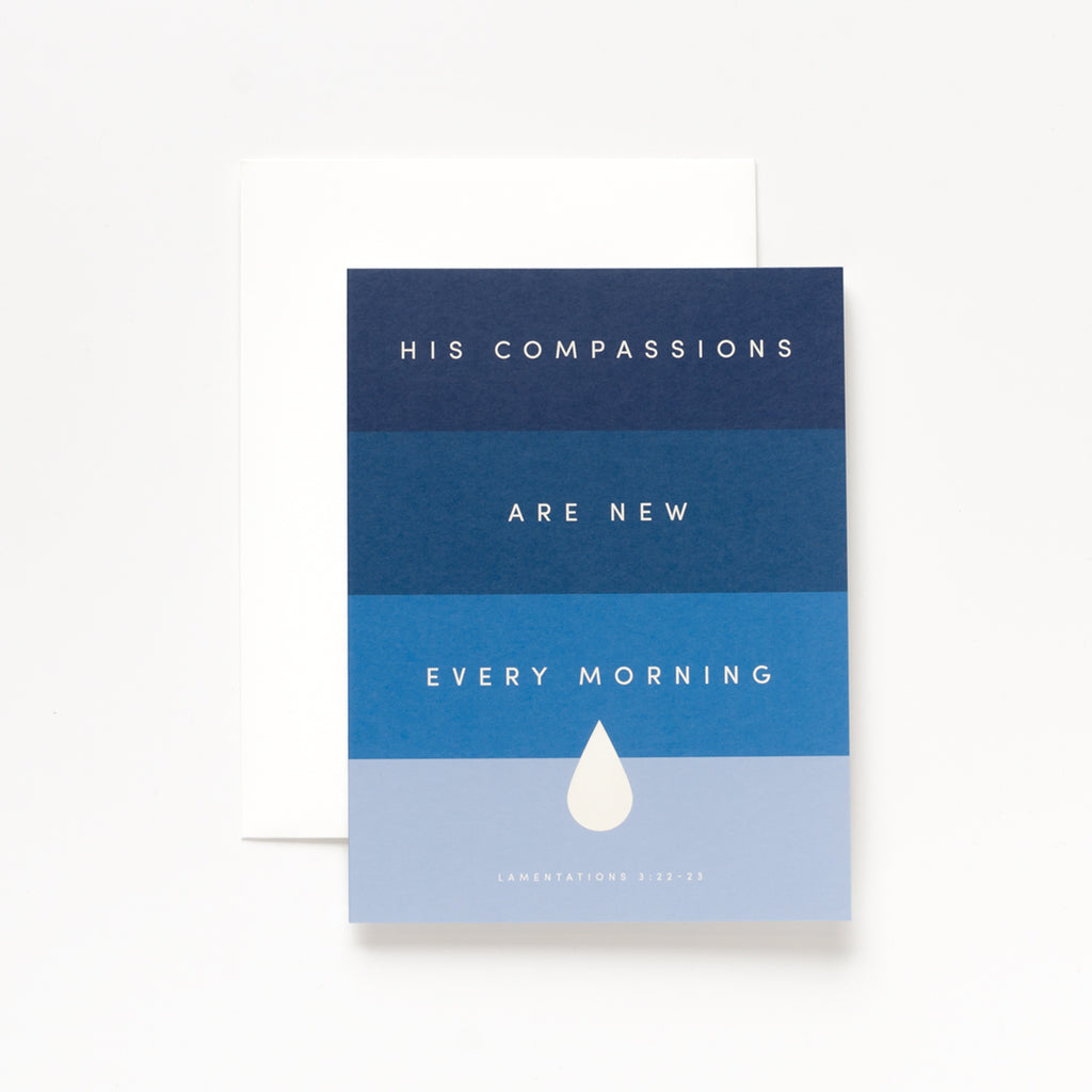 Compassions, Blue Greeting Card