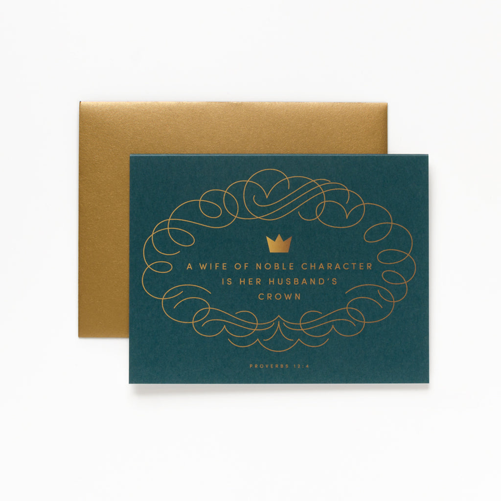 Noble Character, Dark Green Greeting Card