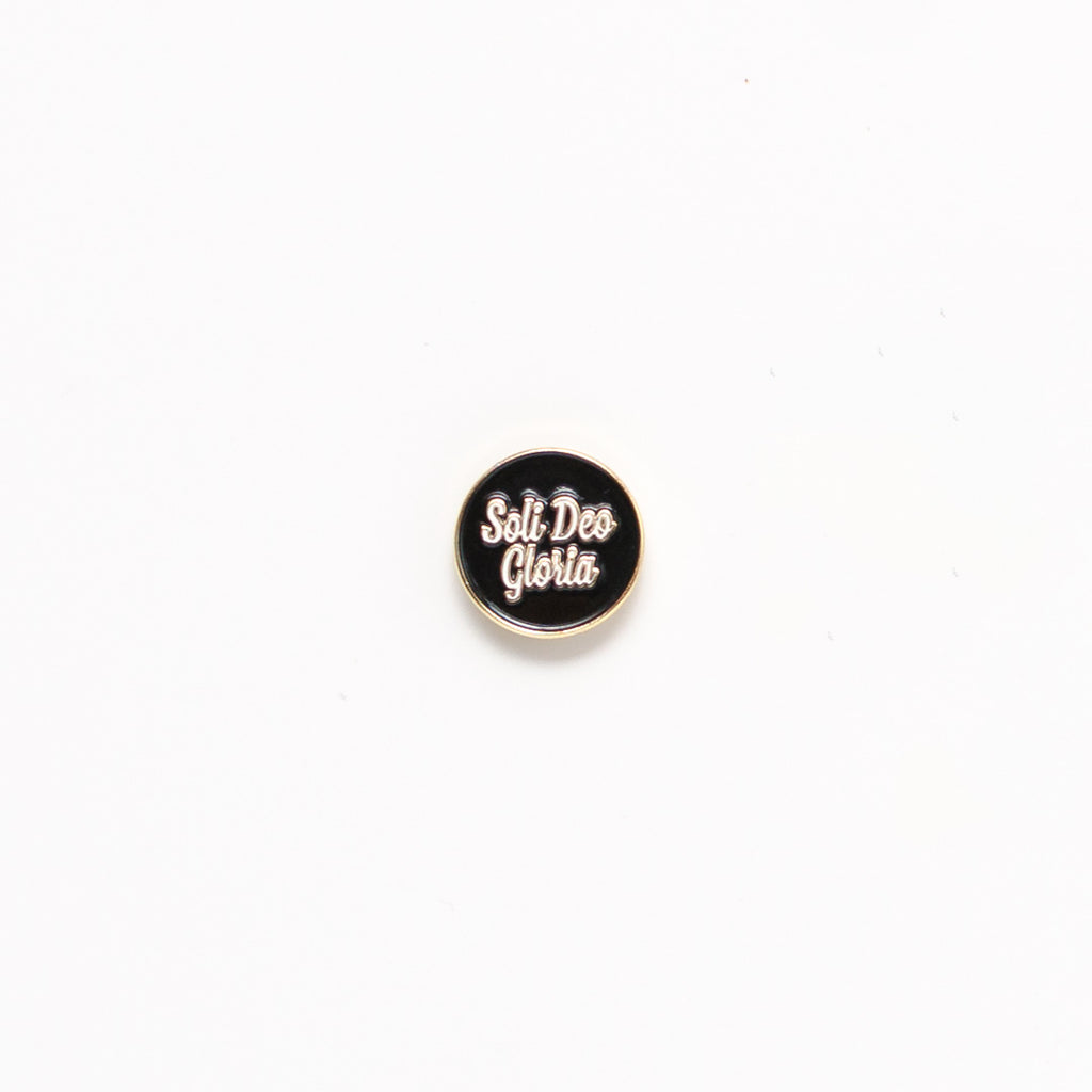 Soli Deo Gloria, Black Enamel Pin