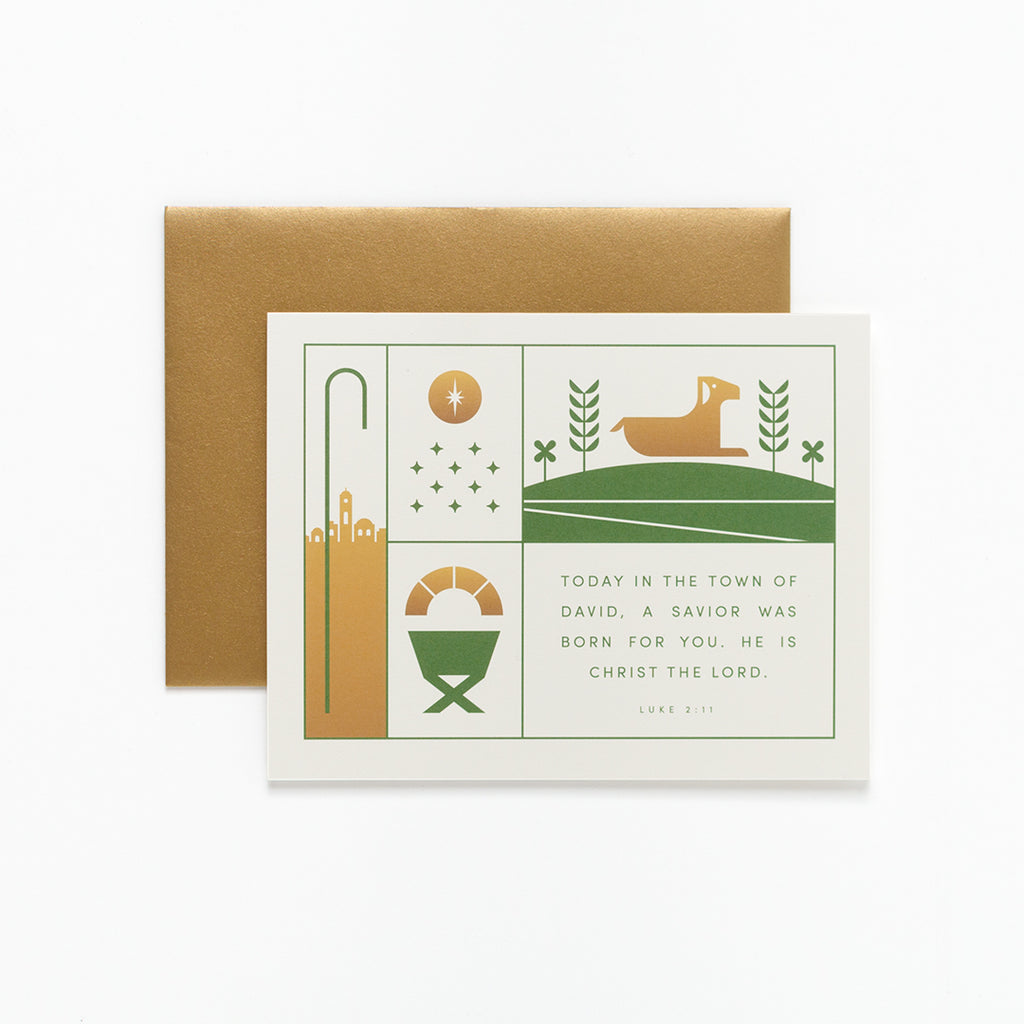 Town of David, Illustrated Christmas Greeting Card