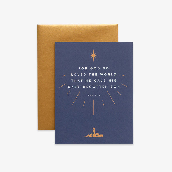 So Loved the World, Navy Christmas Greeting Card