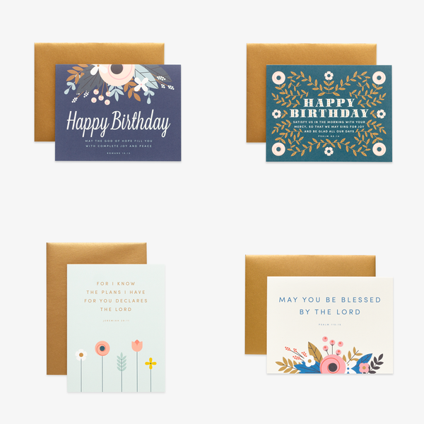 Birthday Floral, Assorted Card Set