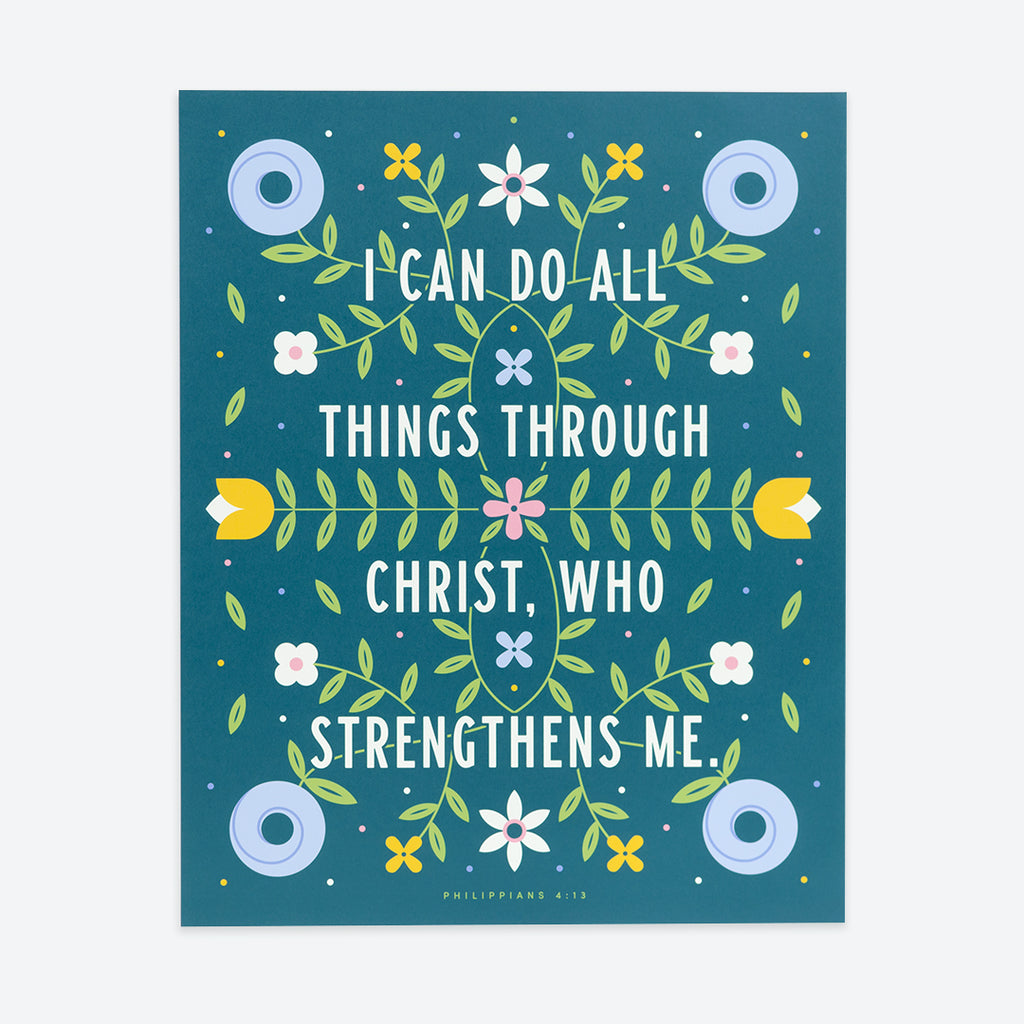 Do All Things, Floral Poster