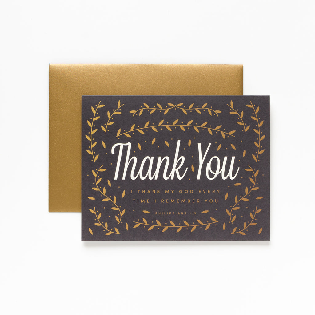 I Remember You, Floral Thank You Greeting Card