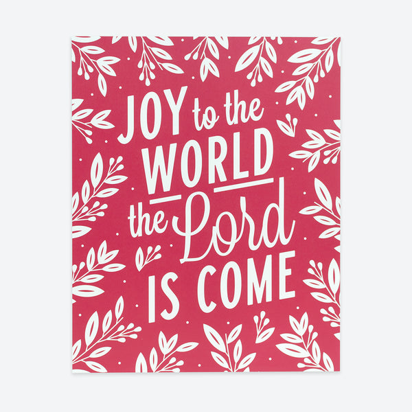 Joy to the World, Red Christmas Poster