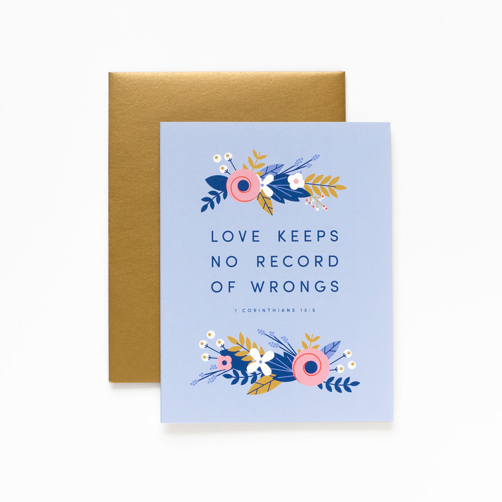 No Record of Wrongs, Floral Greeting Card