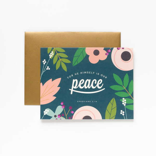 Peace, Floral Greeting Card