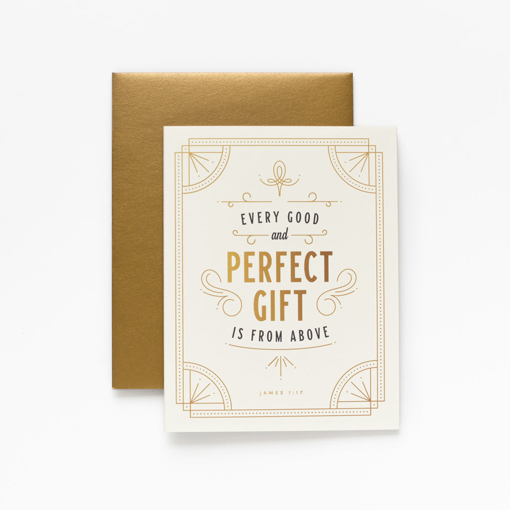 Perfect Gift, Cream Greeting Card
