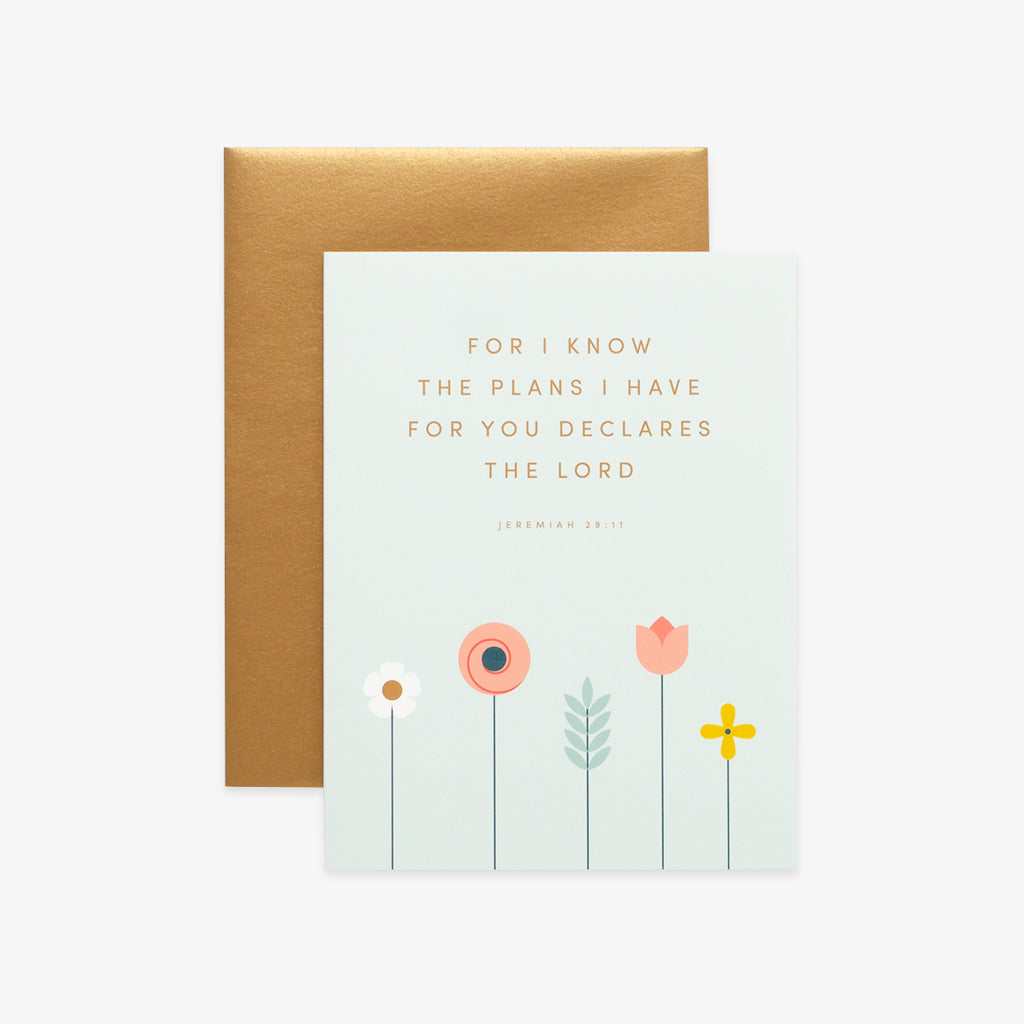 Plans, Floral Greeting Card