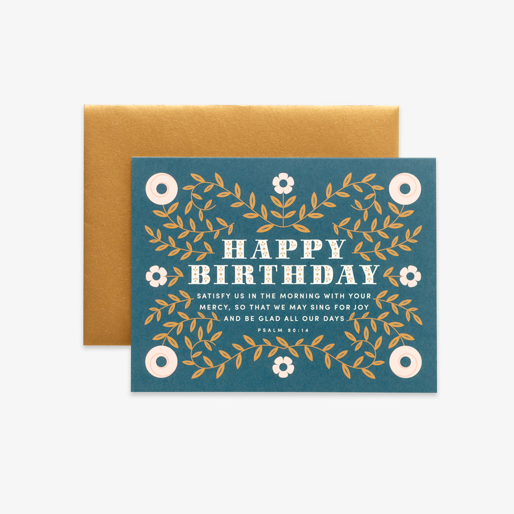 Sing for Joy, Floral Birthday Greeting Card